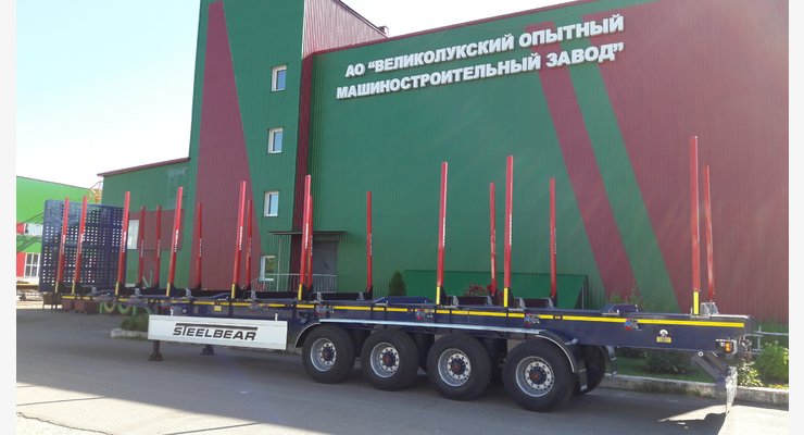 Полуприцеп-сортиментовоз STEELBEAR PF-41L — боковой вид